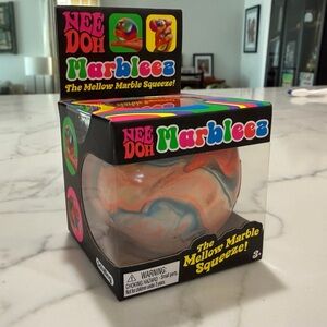 NeeDoh Marbleez Mellow Marble Squeeze - Blue/orange/green - NIB & Authentic